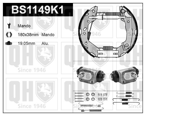 QUINTON HAZELL Комплект тормозных колодок BS1149K1